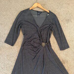 Womens Max Edition Dress Size M with Front Belt V neck
